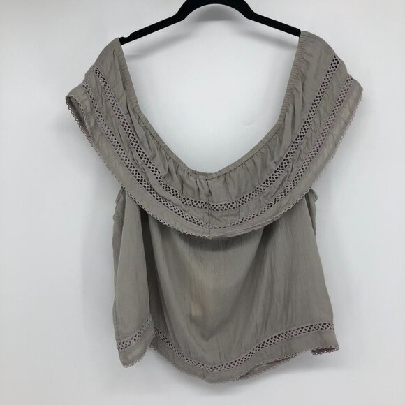 NWT Wilfred Aritzia Hollande off shoulder  Blouse in Ashen Grey XXS - Picture 15 of 16